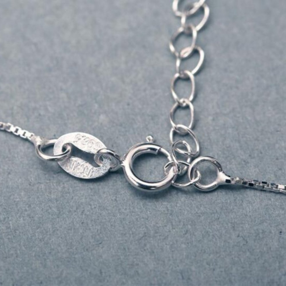 NEW 925 Sterling Silver Simple Bar Necklace - Picture 8 of 8